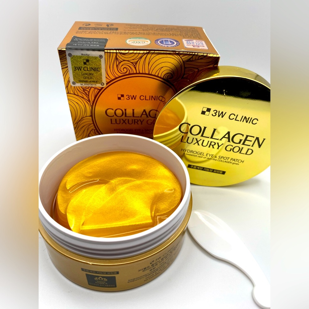 3W Clinic Collagen Luxury 24k Gold Hydrogel Eye Spot Patch Anti Wrinkle 60 Pairs